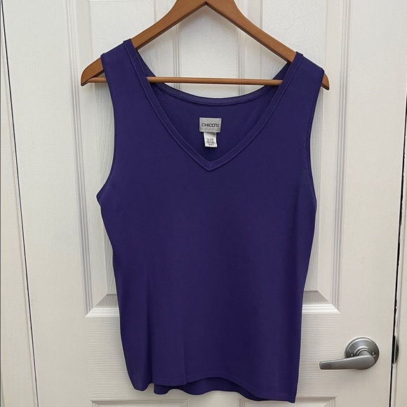 Chico's Tops - Chico's V-Neck Purple knit Tank Top Chico’s Size 2